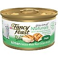 Fancy Feast Gourmet Naturals White Meat Chicken Recipe Grain-Free Pate Kitten Canned Cat Food, 3-oz can, case of 12