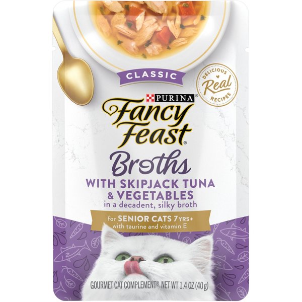 FANCY FEAST Senior Classic with Skipjack Tuna & Vegetables in Broth Cat