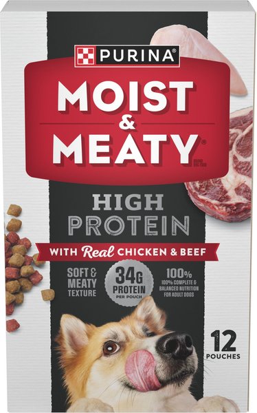 Moist & Meaty High Protein With Real Chicken & Beef Dry Dog Food, 72-oz box slide 1 of 8