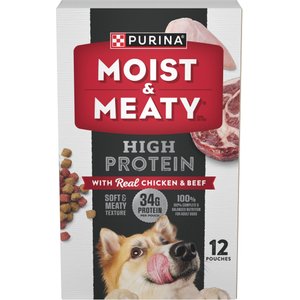 Moist & Meaty High Protein with Real Chicken & Beef Dry Dog Food, 72-oz box