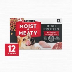 Moist & Meaty High Protein with Real Chicken & Beef Dry Dog Food, 72-oz box slide 2 of 9