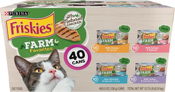 FRISKIES Farm Favorites Variety Pack Canned Cat Food 5.5 oz can