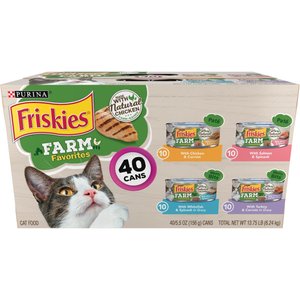 Friskies Farm Favorites Variety Pack Canned Cat Food, 5.5-oz can, case of 40