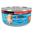 Puppy Chow Classic Ground Beef Pate Wet Puppy Food, 5.5-oz can, case of 24