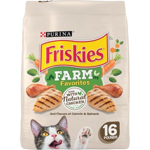 Purina Friskies Farm Favorites with Chicken Dry Cat Food, 16-lb bag