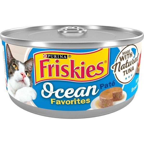 Friskies Ocean Favorites Variety Pack Salmon & Tuna Natural Wet Cat Food, 5.5-oz can, case of 24