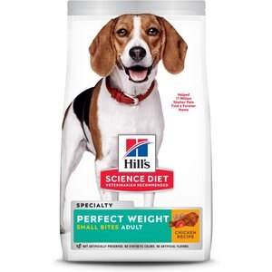 Hill's Science Diet Adult Perfect Weight Small Bites Chicken Recipe Dry Dog Food, 28.5-lb bag