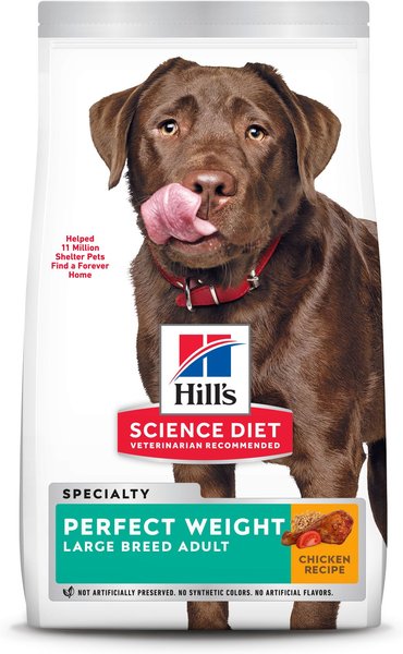 Hill's Science Diet Adult Perfect Weight Large Breed Chicken Recipe Dry Dog Food, 28.5-lb bag slide 1 of 9