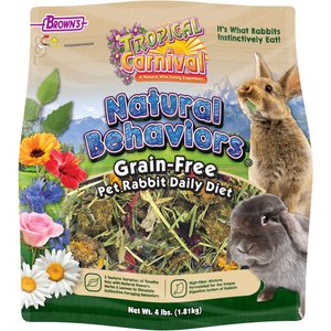 Brown's Tropical Carnival Natural Behaviors Grain-Free Daily Diet Rabbit Food, 4-lb bag