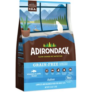 Adirondack Limited Ingredient Whitefish & Lentils Recipe Grain-Free Indoor Dry Cat Food, 11-lb bag