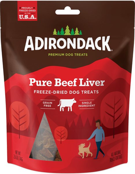 Adirondack Pure Beef Liver Grain-Free Freeze-Dried Dog Treats, 2.6-oz slide 1 of 2