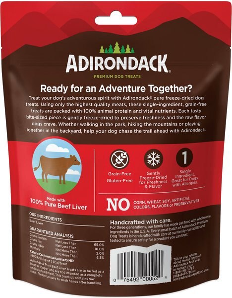 Adirondack Pure Chicken Breast Grain-Free Freeze-Dried Dog Treats, 1.8-oz