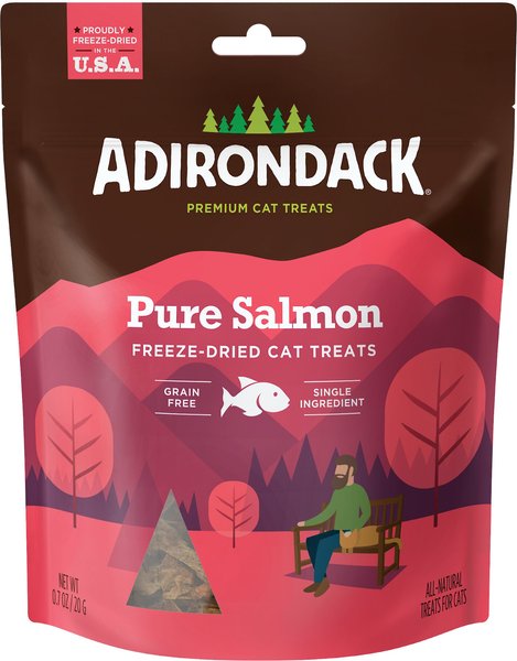 Adirondack Freeze-Dried Pure Salmon Grain-Free Cat Treats, 0.7-oz pouch slide 1 of 2