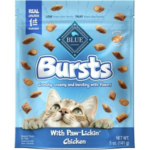 Blue Buffalo Bursts With Paw-Licken Chicken Cat Treats, 5-oz bag