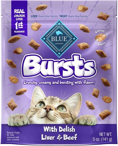 Blue Buffalo Bursts With Delish Liver & Beef Cat Treats, 5-oz bag slide 1 of 8