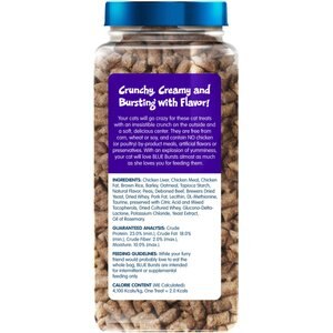 Blue Buffalo Bursts with Delish Liver & Beef Cat Treats, 12-oz tub