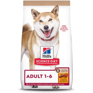 Hill's Science Diet Adult 1-6 Chicken & Brown Rice Recipe Dry Dog Food, 15-lb bag