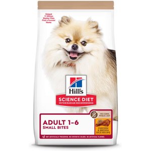 Hill's Science Diet Adult 1-6 Chicken & Brown Rice Recipe Small Bites Dry Dog Food, 4-lb bag