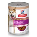 Hill's Science Diet Adult 1-6 Savory Stew with Beef & Zucchini Canned Dog Food, 12.8-oz, case of 12