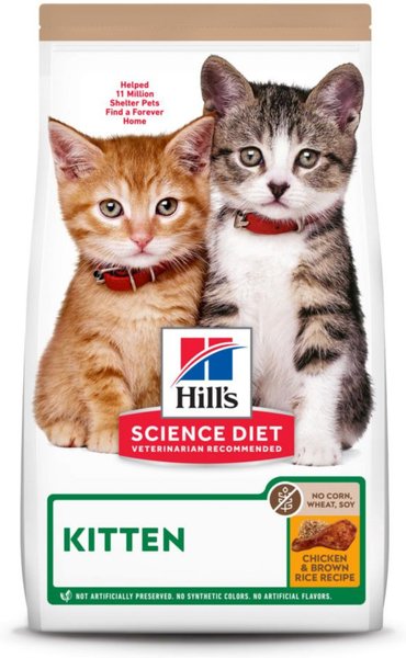 Hill's Science Diet Kitten Chicken & Brown Rice Recipe Dry Cat Food, 3.5-lb bag slide 1 of 9