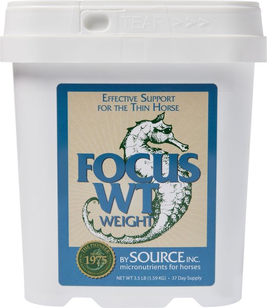 Focus by Source Inc. WT Weight Gain Powder Horse Supplement, 3.5-lb tub slide 1 of 2