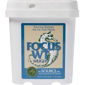 Focus by Source Inc. WT Weight Gain Powder Horse Supplement, 3.5-lb tub