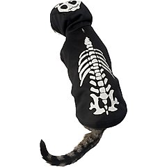 Frisco Glow in the Dark Skeleton Cat Hoodie Costume, X-Small/Small