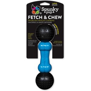 Spunky Pup Fetch & Chew Bone Large Tough Dog Chew Toy, Color Varies