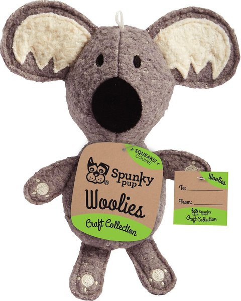Spunky Pup Woolies Craft Collection Koala Squeaky Plush Dog Toy slide 1 of 1