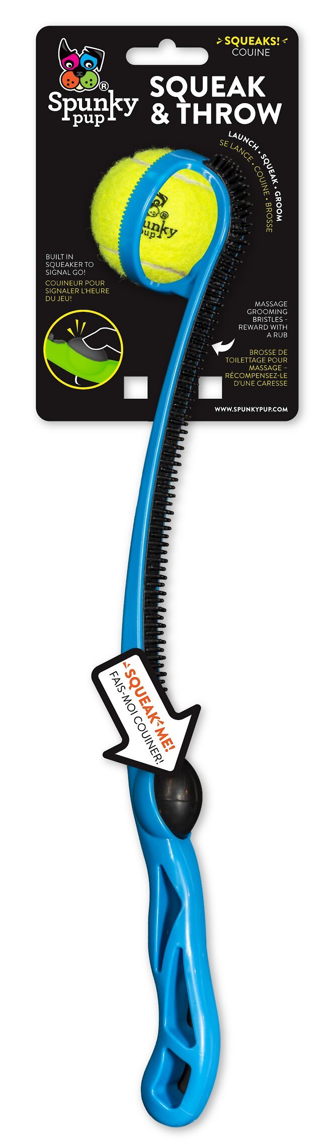 Squeak & Throw Ball Launcher Dog Toy