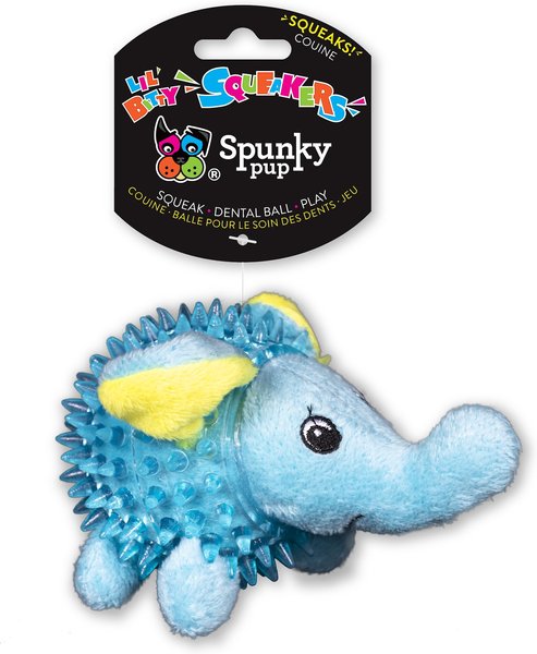 Spunky Pup Lil' Bitty Squeakers Elephant Squeaky Plush Dog Toy slide 1 of 1