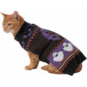 Frisco Spooky Ghost Dog & Cat Sweater, X-Small