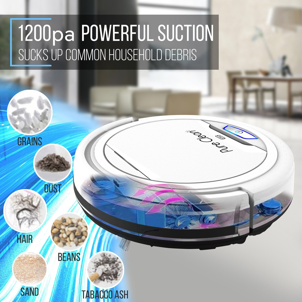 PURE CLEAN Automatic Robot Cleaning Vacuum