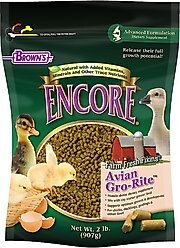Brown's Encore Avian Gro-Rite Poultry Feed, 2-lb bag