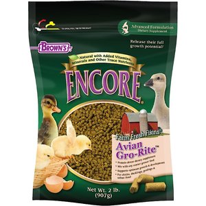 Brown's Encore Avian Gro-Rite Poultry Feed, 2-lb bag