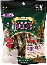 Brown's Encore Millet Tips n' Tails Poultry Treat, 8-oz bag
