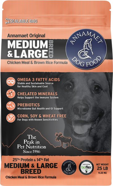 Annamaet 25% Medium & Large Breed Dry Dog Food, 25-lb bag slide 1 of 7