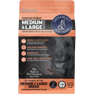 Annamaet 25% Medium & Large Breed Dry Dog Food, 25-lb bag