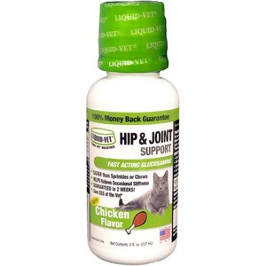 Liquid-Vet Hip & Joint Support Chicken Flavor Cat Supplement, 8-oz bottle