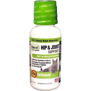 Liquid-Vet Hip & Joint Support Allergy-Friendly Unflavored Cat Supplement, 8-oz bottle