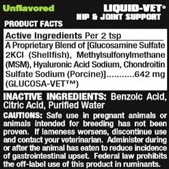 Liquid-Vet Hip & Joint Support Allergy-Friendly Unflavored Cat Supplement, 8-oz bottle slide 2 of 4