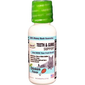 Liquid-Vet Teeth & Gums Support Chicken Flavor Cat Supplement, 8-oz bottle