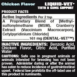 Liquid-Vet Teeth & Gums Support Chicken Flavor Cat Supplement, 8-oz bottle slide 2 of 4