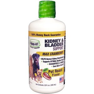 Liquid-Vet Kidney & Bladder Support Pot Roast Flavor Dog Supplement, 32-oz bottle