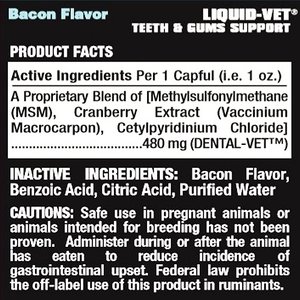 Liquid-Vet Teeth & Gums Support Bacon Flavor Dog Supplement, 32-oz bottle