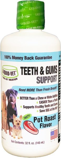 Liquid-Vet Teeth & Gums Support Pot Roast Flavor Dog Supplement, 32-oz bottle slide 1 of 7