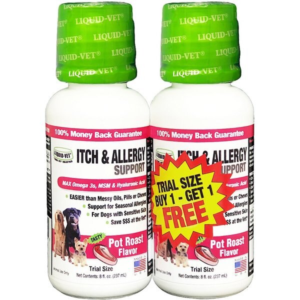 LIQUIDVET Itch & Allergy Support Pot Roast Flavor Dog Supplement, 8oz