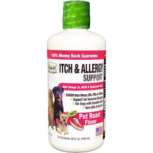Liquid-Vet Itch & Allergy Support Pot Roast Flavor Dog Supplement, 32-oz bottle