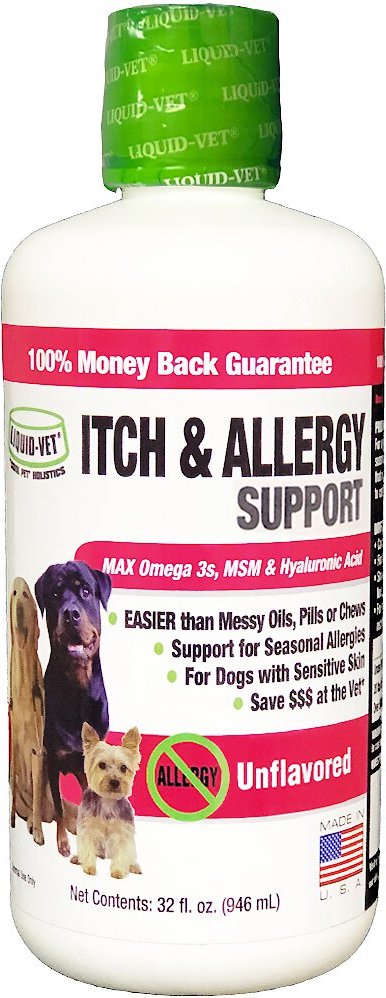 Liquid-Vet Itch & Allergy Support Allergy-Friendly Unflavored Dog Supplement