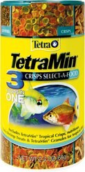 Tetra TetraMin 3-in-1 Crisps Select-A-Food Variety Pack Flakes Fish Food, 2.4-oz bottle